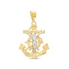 Thumbnail Image 0 of Mariner's Crucifix Necklace Charm in 14K Two-Tone Gold
