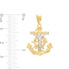 Thumbnail Image 1 of Mariner's Crucifix Necklace Charm in 14K Two-Tone Gold
