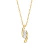 0.20 CT. T.W. Diamond Curved Three Stone Pendant in 10K Gold