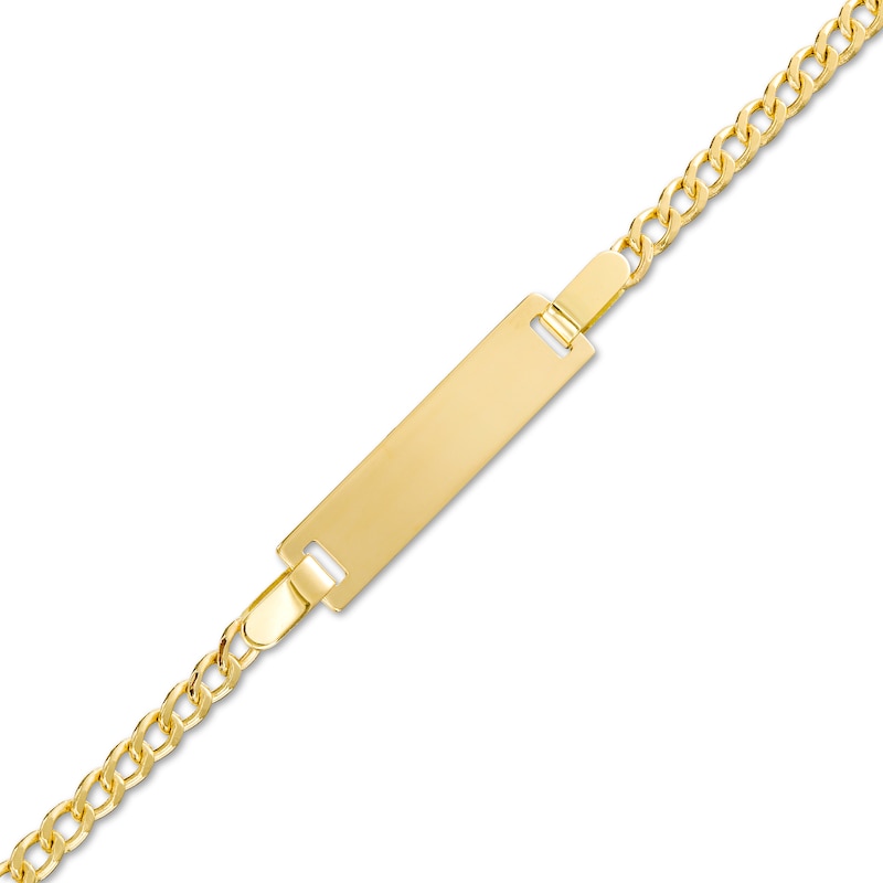 Child's ID Cuban Curb Chain Bracelet in 14K Gold - 6.0"|Peoples Jewellers