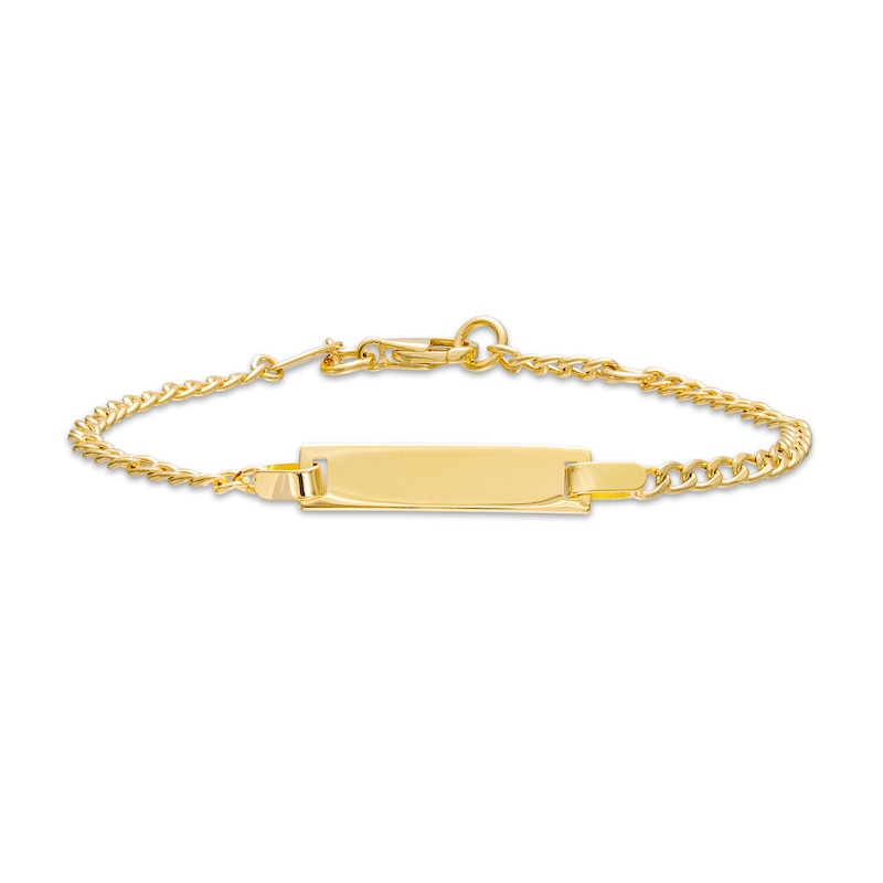 Child's ID Cuban Curb Chain Bracelet in 14K Gold - 6.0"|Peoples Jewellers