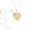 Thumbnail Image 2 of Diamond-Cut Heart Pendant in 14K Two-Tone Gold