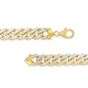 Thumbnail Image 3 of Oro Diamante™ Diamond-Cut 10.0mm Cuban Curb Chain Bracelet in Hollow 14K Two-Tone Gold – 8.75"