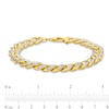 Oro Diamante™ Diamond-Cut 10.0mm Cuban Curb Chain Bracelet in Hollow 14K Two-Tone Gold – 8.75"