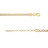 Thumbnail Image 2 of Diamond-Cut 3.5mm Wheat Chain Necklace in Hollow 14K Two-Tone Gold