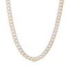 Thumbnail Image 0 of Oro Diamante™ Diamond-Cut 10.0mm Cuban Curb Chain Necklace in Hollow 14K Two-Tone Gold – 22"