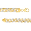 Thumbnail Image 3 of Diamond-Cut 7.8mm Cuban Curb Chain Bracelet in Hollow 14K Two-Tone Gold – 8.5"