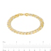 Diamond-Cut 7.8mm Cuban Curb Chain Bracelet in Hollow 14K Two-Tone Gold – 8.5"