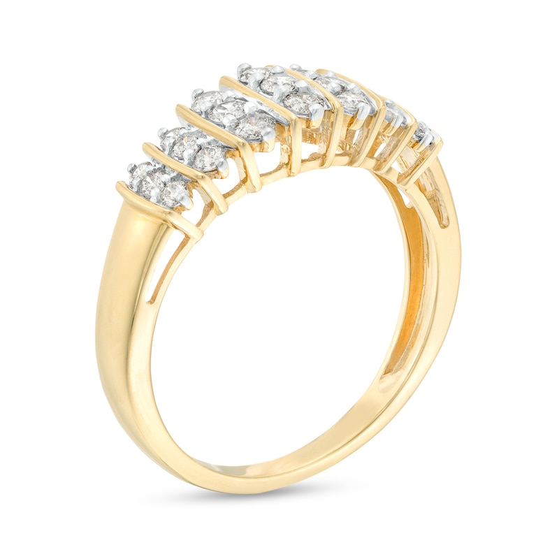 0.50 CT. T.W. Diamond Column Band in 10K Gold|Peoples Jewellers