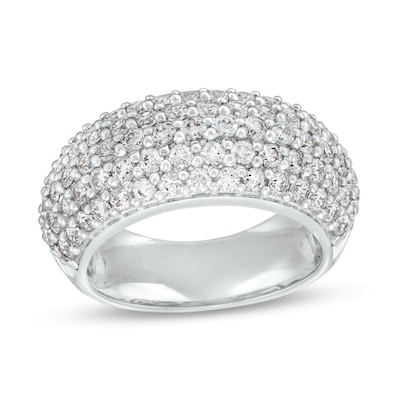 2.00 CT. T.W. Certified Lab-Created Multi-Diamond Anniversary Band in 14K White Gold (F/SI2)