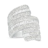 Thumbnail Image 0 of 3.00 CT. T.W. Diamond Bypass Multi-Row Ring in 10K White Gold