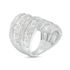 Thumbnail Image 2 of 3.00 CT. T.W. Diamond Bypass Multi-Row Ring in 10K White Gold