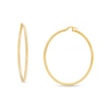 Thumbnail Image 0 of 55.0mm Diamond-Cut Glitter Tube Hoop Earrings in 14K Gold