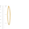 Thumbnail Image 2 of 55.0mm Diamond-Cut Glitter Tube Hoop Earrings in 14K Gold