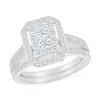 Thumbnail Image 0 of 0.95 CT. T.W. Octagonal-Shaped Multi-Diamond Frame Bridal Set in 10K White Gold