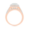 Thumbnail Image 4 of 0.95 CT. T.W. Octagonal-Shaped Multi-Diamond Frame Bridal Set in 10K Rose Gold