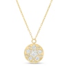 Thumbnail Image 0 of Diamond-Cut Circle with Star Pendant in 14K Two-Tone Gold