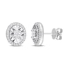 Thumbnail Image 0 of 0.50 CT. T.W. Oval Diamond Frame Stud Earrings in 14K White Gold