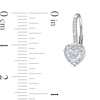 Thumbnail Image 2 of 1.00 CT. T.W. Heart-Shaped Diamond Frame Drop Earrings in 14K White Gold