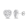 Thumbnail Image 0 of 0.49 CT. T.W. Heart-Shaped Diamond Frame Stud Earrings in 14K White Gold