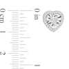 Thumbnail Image 3 of 0.49 CT. T.W. Heart-Shaped Diamond Frame Stud Earrings in 14K White Gold