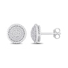 Thumbnail Image 0 of 0.31 CT. T.W. Multi-Diamond Twisted Frame Layered Stud Earrings in 14K White Gold