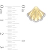 Thumbnail Image 2 of 0.09 CT. T.W. Diamond Seashell Stud Earrings in 10K Gold