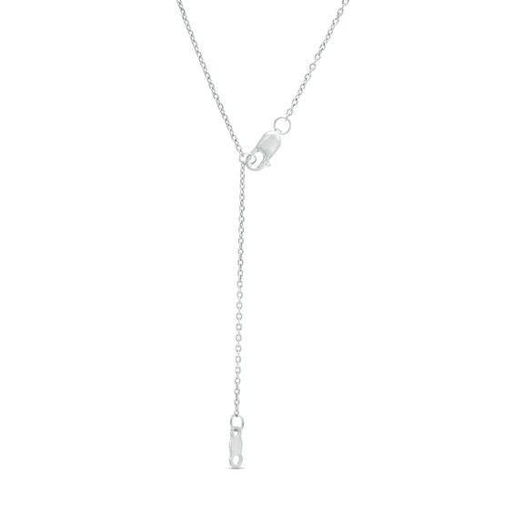 1.00 CT. T.W. Baguette and Round Diamond Twist Necklace in 10K White Gold