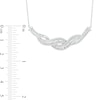 1.00 CT. T.W. Baguette and Round Diamond Twist Necklace in 10K White Gold