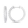 0.48 CT. T.W. Diamond Hoop Earrings in Platinum