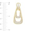 1.36 CT. T.W. Diamond Double Open Geometric Drop Earrings in 14K Gold