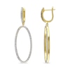 0.10 CT. T.W. Diamond Open Oval Drop Earrings in 14K Gold