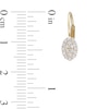 Thumbnail Image 2 of 0.32 CT. T.W. Oval Multi-Diamond Frame Drop Earrings in 14K Gold