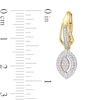 0.48 CT. T.W. Marquise Multi-Diamond Double Frame Drop Earrings in 10K Gold