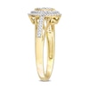 Thumbnail Image 2 of 0.24 CT. T.W. Marquise Multi-Diamond Double Frame Split Shank Ring in 10K Gold