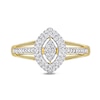 Thumbnail Image 3 of 0.24 CT. T.W. Marquise Multi-Diamond Double Frame Split Shank Ring in 10K Gold