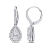 1.01 CT. T.W. Pear-Shaped Multi-Diamond Frame Drop Earrings in 10K White Gold