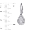 1.01 CT. T.W. Pear-Shaped Multi-Diamond Frame Drop Earrings in 10K White Gold