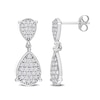 0.92 CT. T.W. Pear-Shaped Multi-Diamond Teardrop Earrings in 14K White Gold