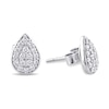 0.35 CT. T.W. Pear-Shaped Multi-Diamond Stud Earrings in 14K White Gold