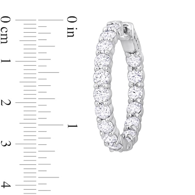 7.82 CT. T.W. Diamond Inside-Out Hoop Earrings in 14K White Gold