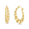 Thumbnail Image 0 of 21.0mm Concave Bamboo Hoop Earrings in 10K Gold