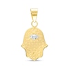 Hamsa Necklace Charm in 10K Two-Tone Gold