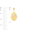 Hamsa Necklace Charm in 10K Two-Tone Gold