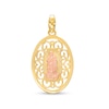 Thumbnail Image 0 of Virgin Mary Oval Filigree Necklace Charm in 14K Two-Tone Gold