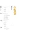 Thumbnail Image 2 of Diamond-Cut Bamboo Huggie Hoop Earrings in 10K Gold