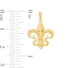 Thumbnail Image 2 of Textured Fleur-de-Lis Necklace Charm in 14K Gold