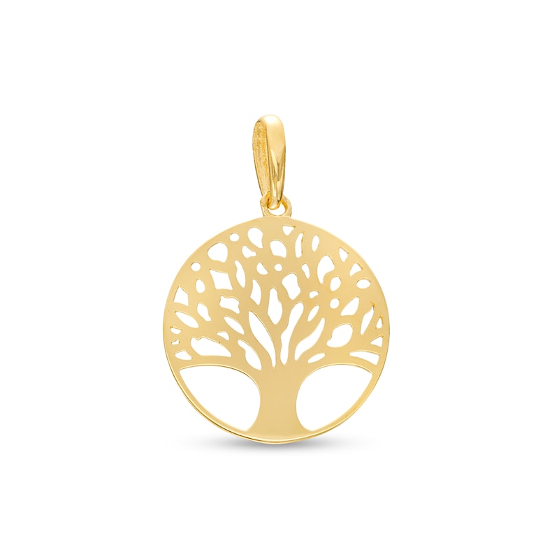 Family Tree Necklace Charm in 14K Gold|Peoples Jewellers