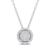 Thumbnail Image 0 of 0.15 CT. T.W. Multi-Diamond Frame Pendant in Sterling Silver 