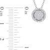 Thumbnail Image 2 of 0.15 CT. T.W. Multi-Diamond Frame Pendant in Sterling Silver 